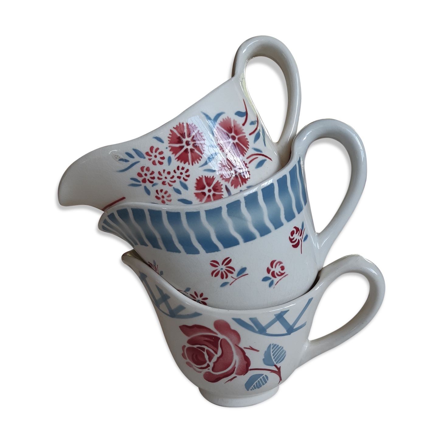 Lot de 3 saucières anciennes