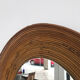Italian rattan bamboo wall mirror, 1960s, 65 cm