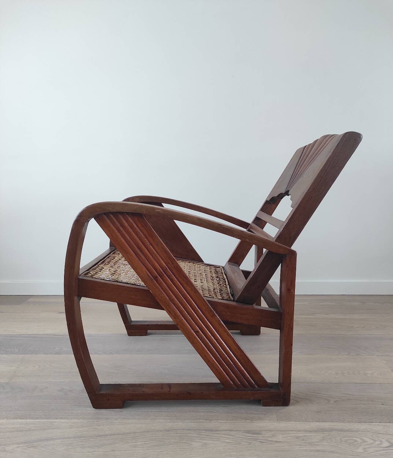 Burmese teak armchair