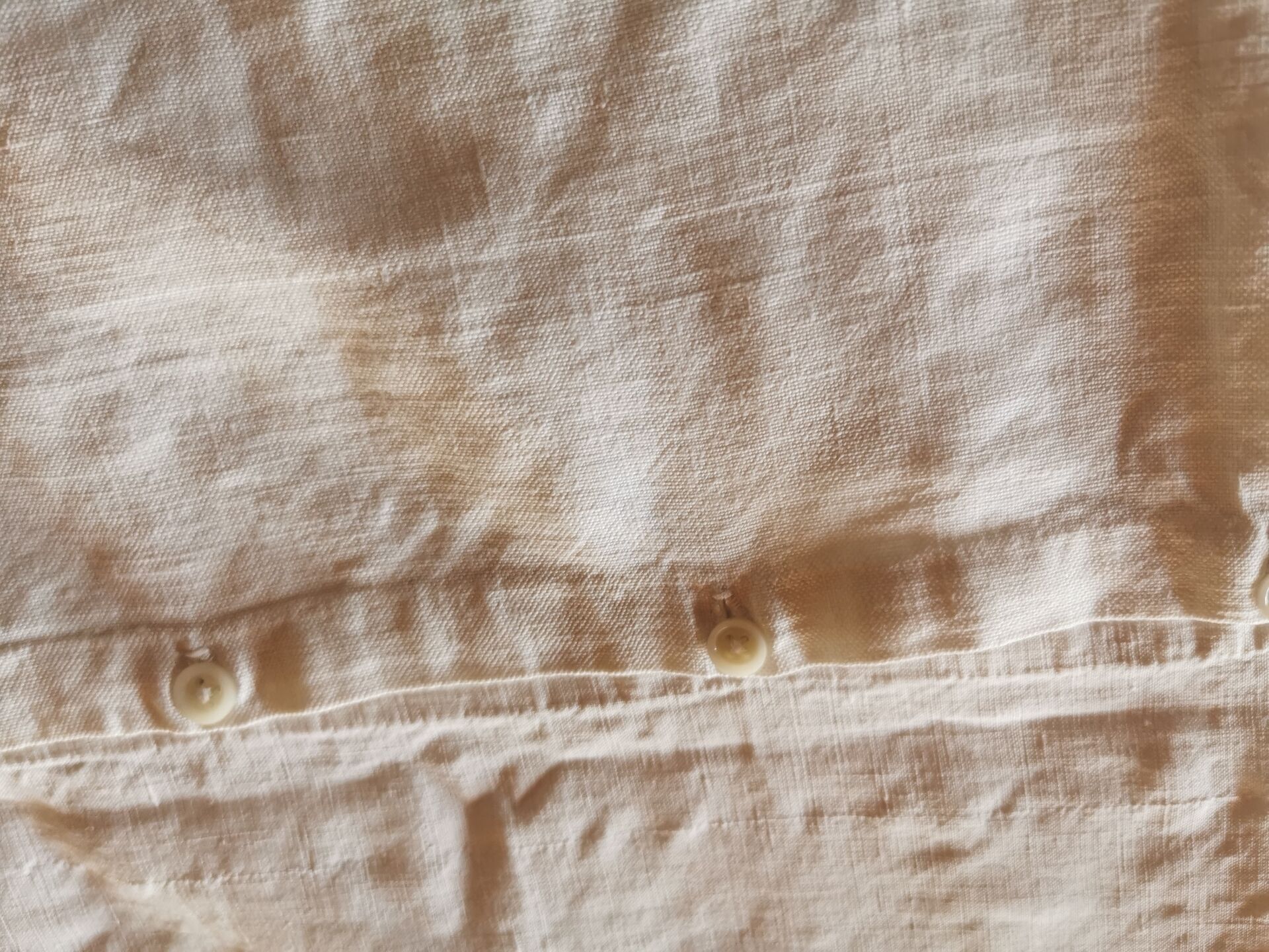 Pair of antique linen pillowcases with monogram