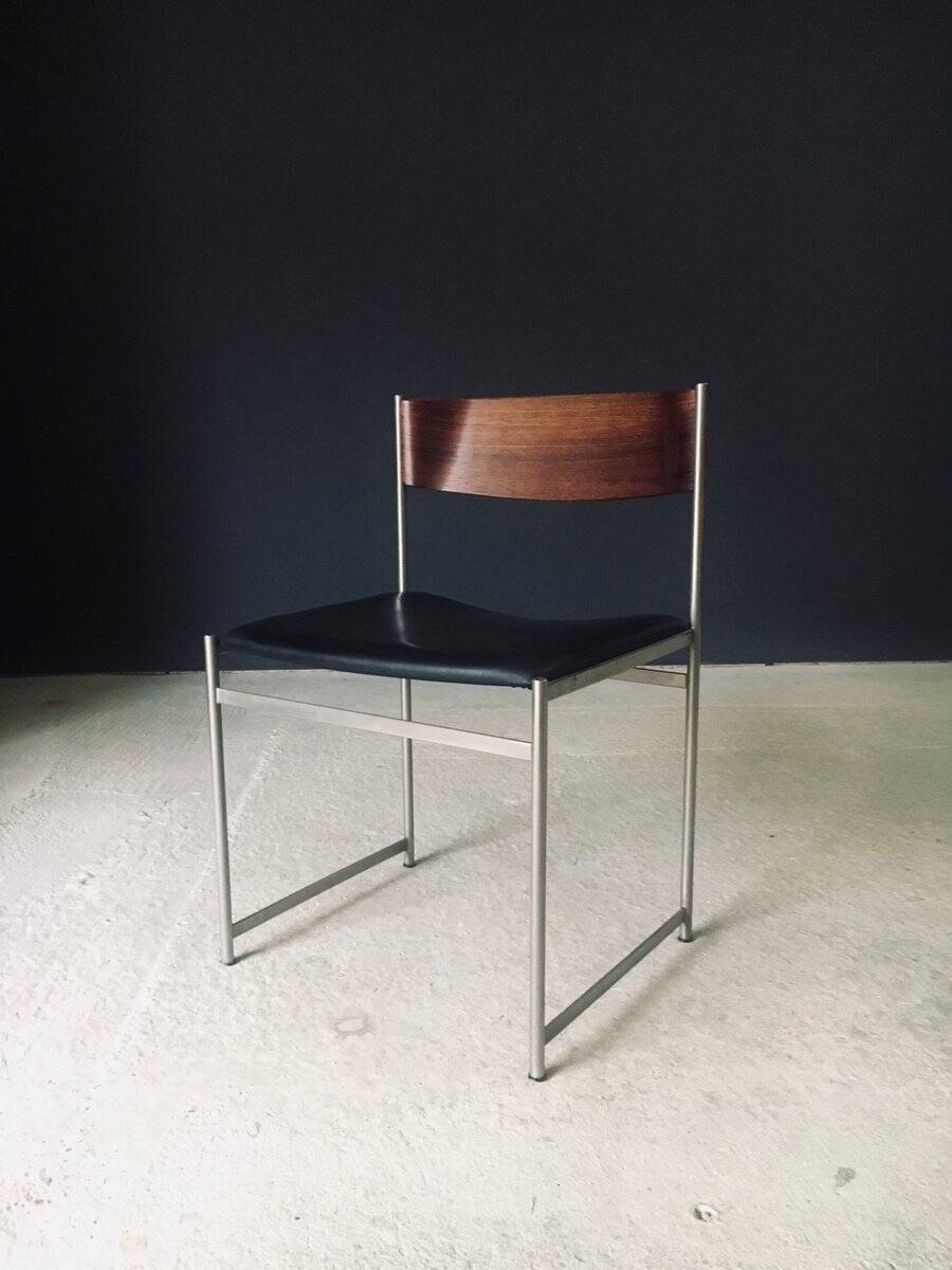 Mid-Century Modern SM08 Dining Chair Set by Cees Braakman for Ums Pastoe, Netherlands, 1960s, Set of 5