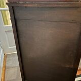 Vitrine en acajou 1900, porte avec verre biseauté