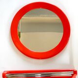 Round orange wall mirror by syla 70 years