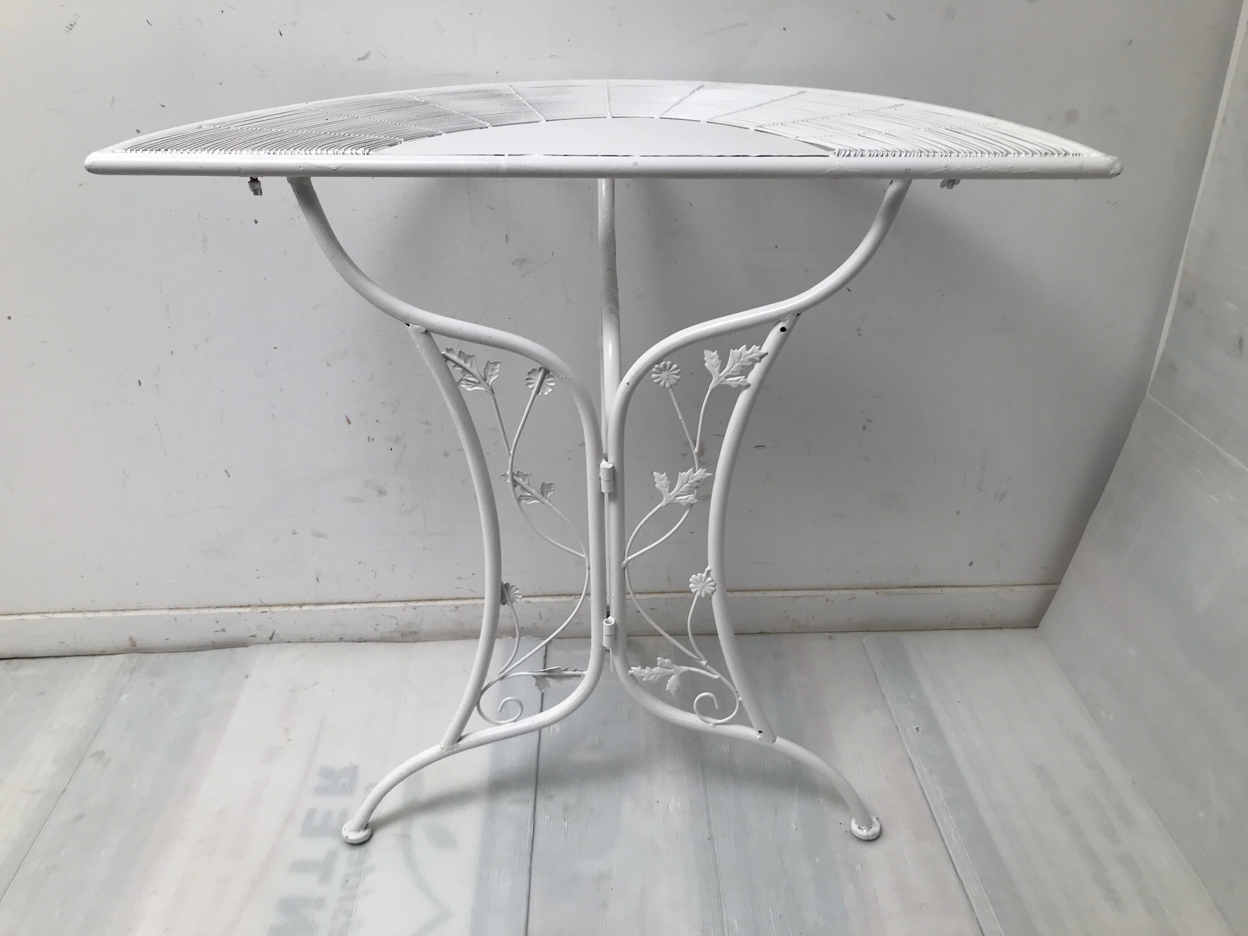Console table Half-Moon wrought iron