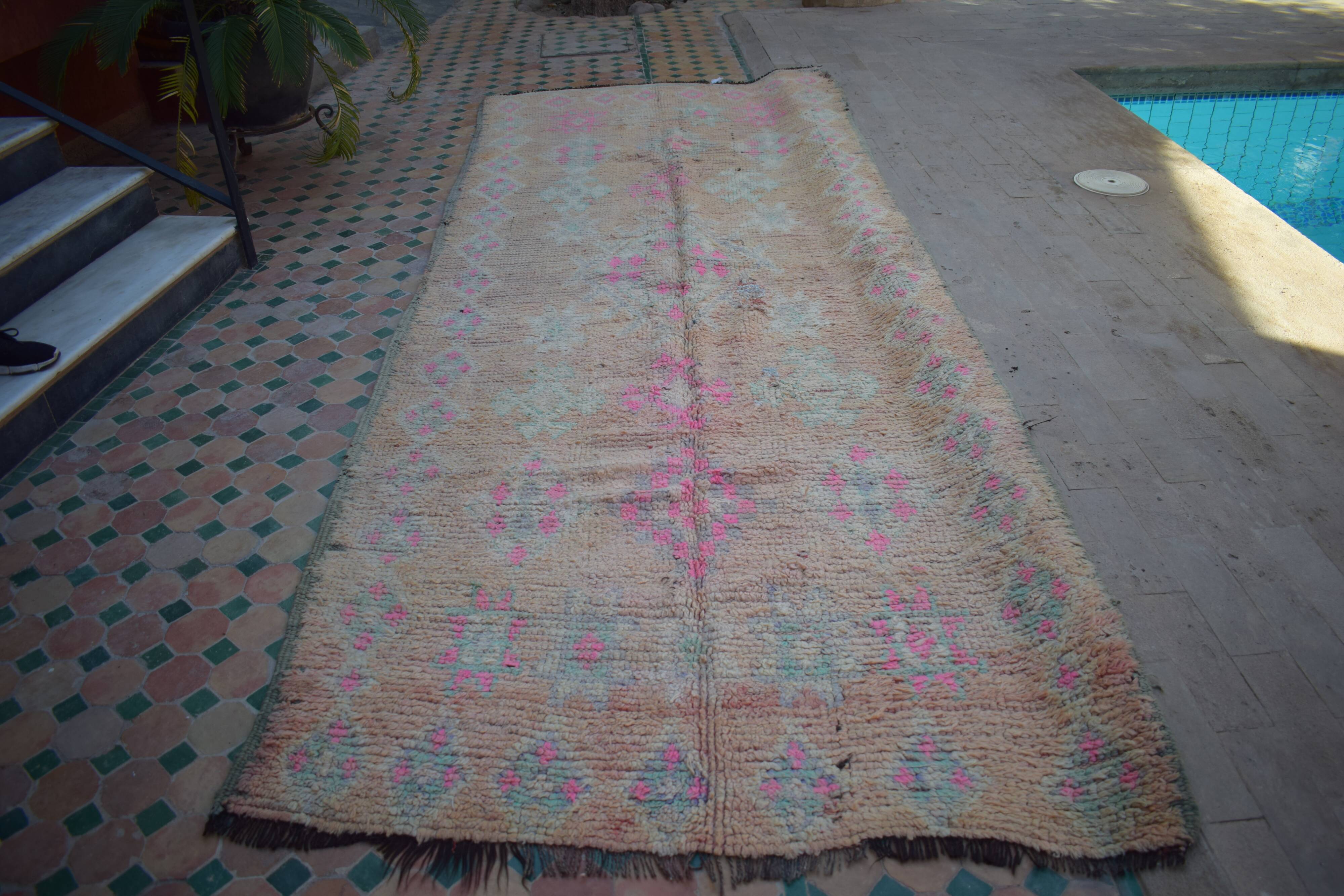 Moroccan Berber rug vintage atlas, 376x146 cm