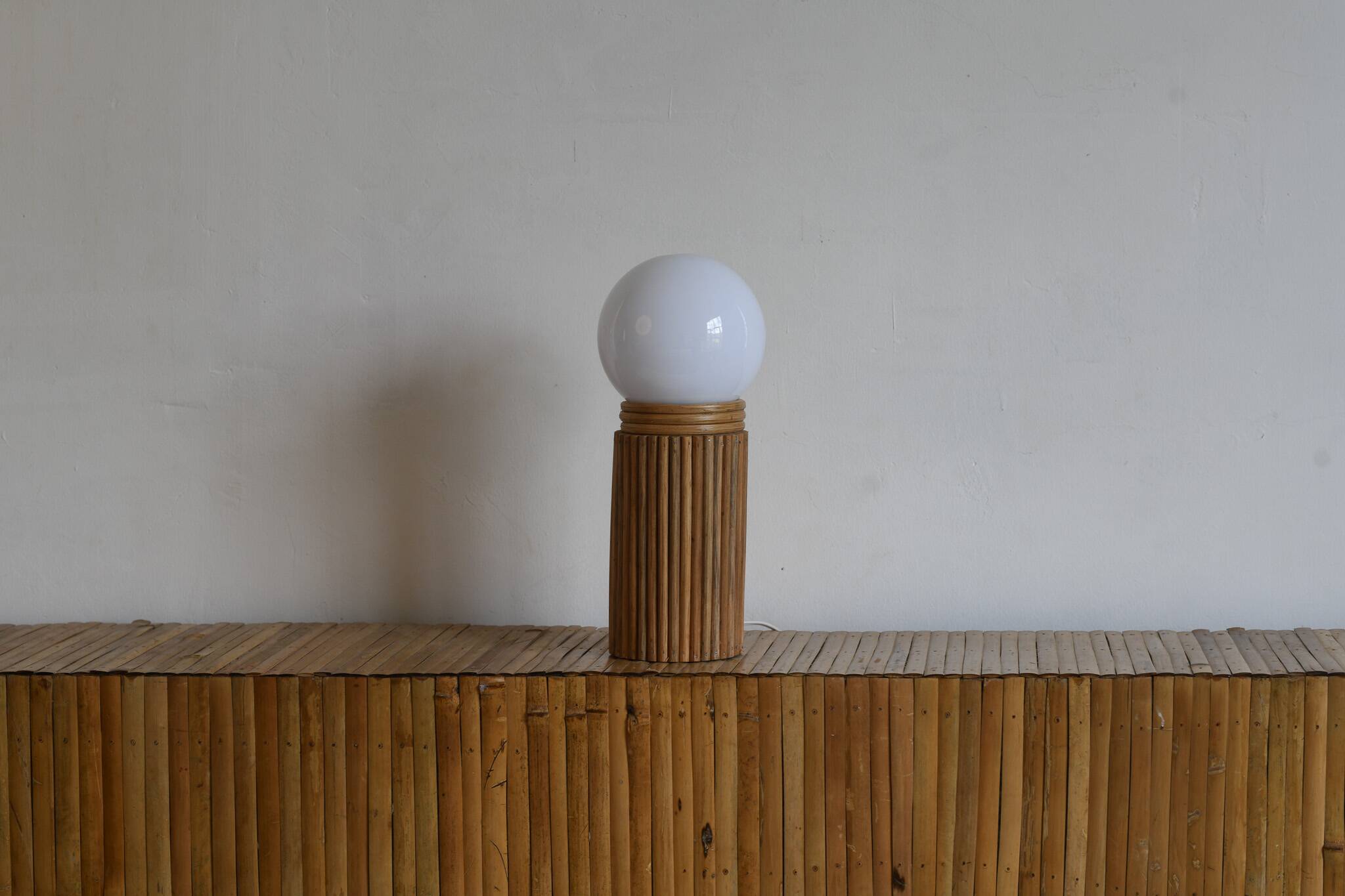 Lampe de table en roseau crayon moderne