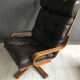 Fauteuil vintage en cuir danois des années 70
