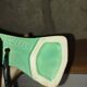 Pied de lampe en barbotine vert d’eau numéroté – annees 50