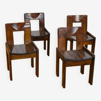 4 chairs by silvio coppola fratelli montina edition vintage 1970