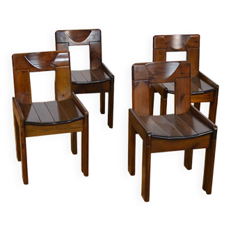 4 chairs by silvio coppola fratelli montina edition vintage 1970