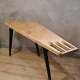Scadinave coffee table in solid pine glued unsigned 100x35h 50
