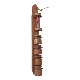 Coquetier vintage en bois années 70
