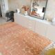 Large Berber rug Beni Ouarain ochre mottled wool