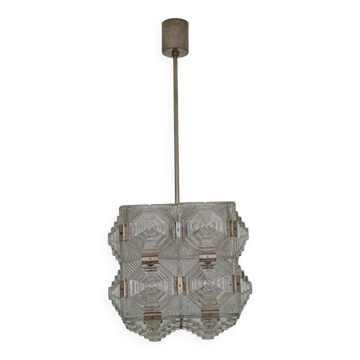 Pyramid chandelier by Jaroslav Bejvl for Preciosa, Kamenicky Senov 1967