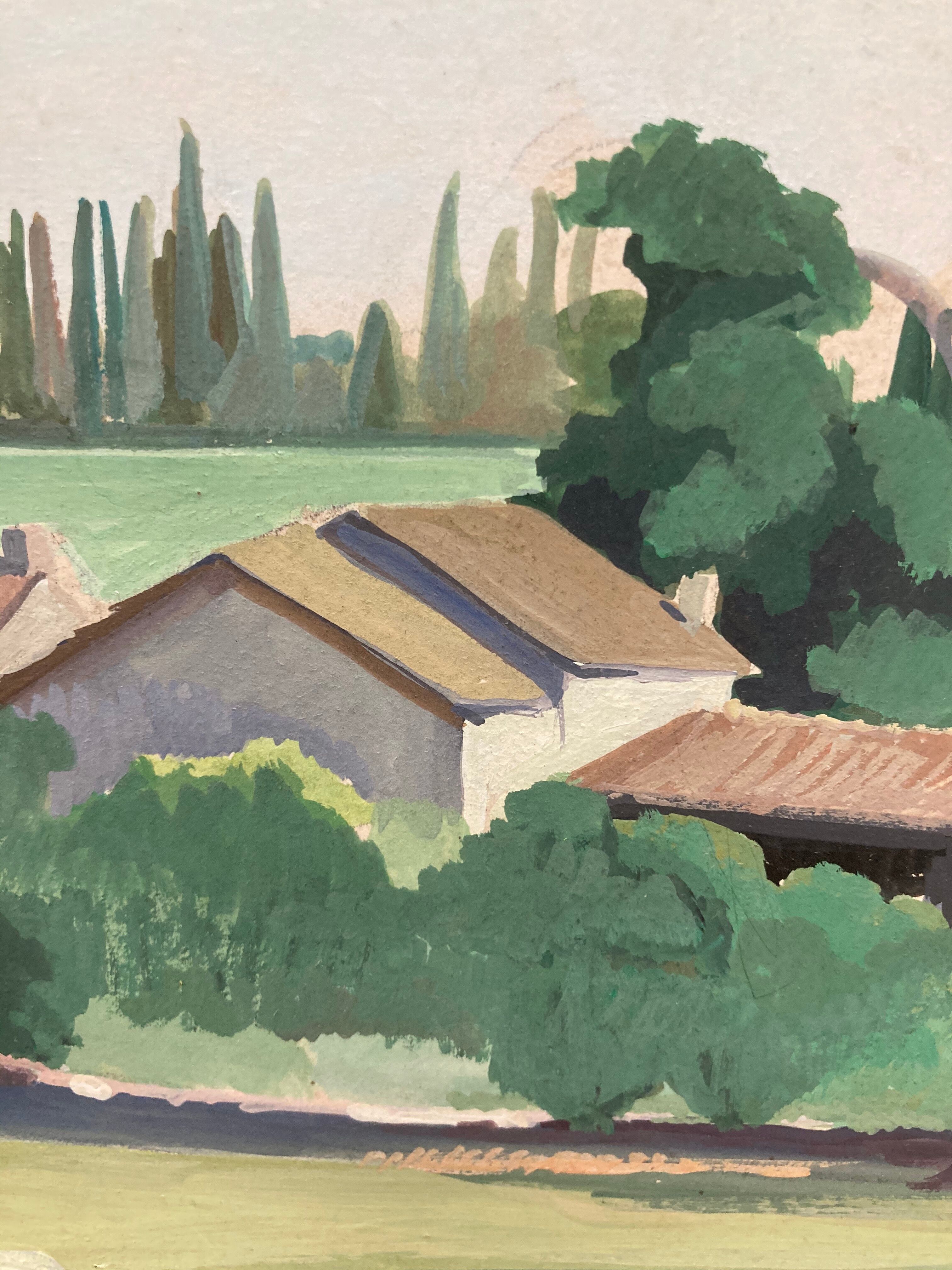 Vintage landscape painting