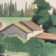 Vintage landscape painting