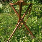 Genuine Leather Folding Stool