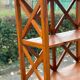 Solid wood bookcase with crossbars 180cm