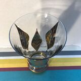 Old FAINS Glassware Vase From BOOM Decor Decelede Dilly Gold Belgium Vintage