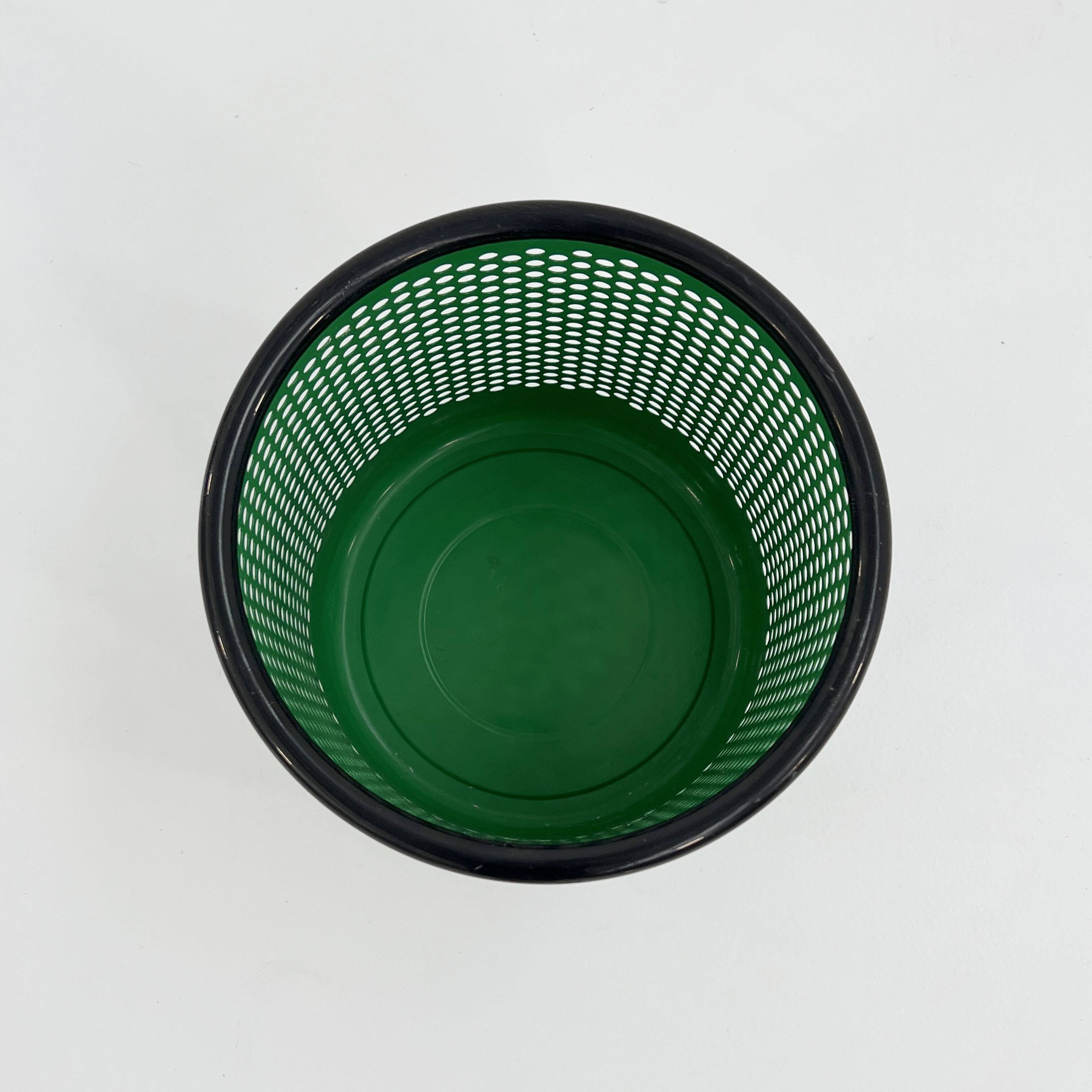 Green waste paper basket by R. Barbieri & R. Marianelli for Rexite, 1980