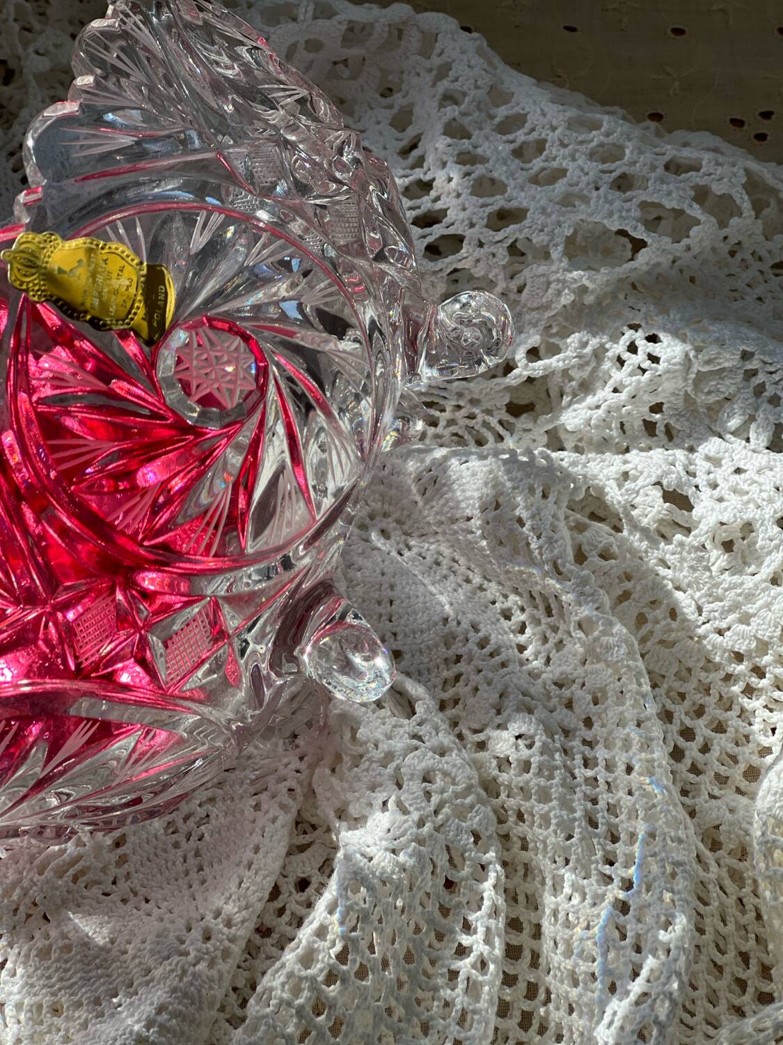 Centre de table de en véritable cristal Imperlux de Pologne