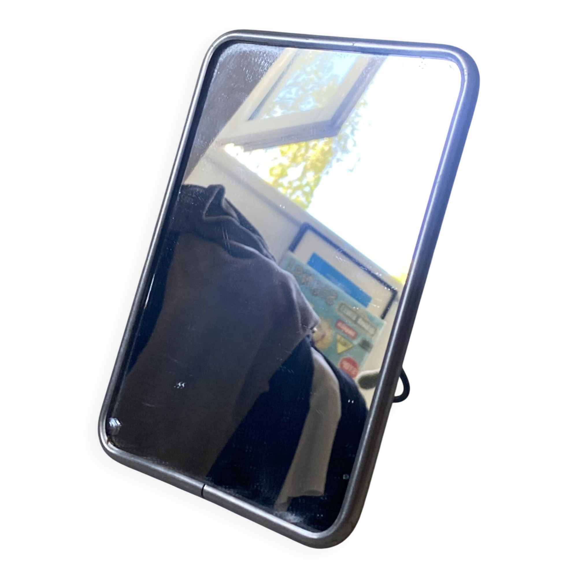 Vintage barber mirror 1950s 17.5 x 12.5 cm