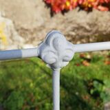 Old white metal bed 1900