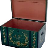 Antique hand painted swedish chest or trunk/ coffee table