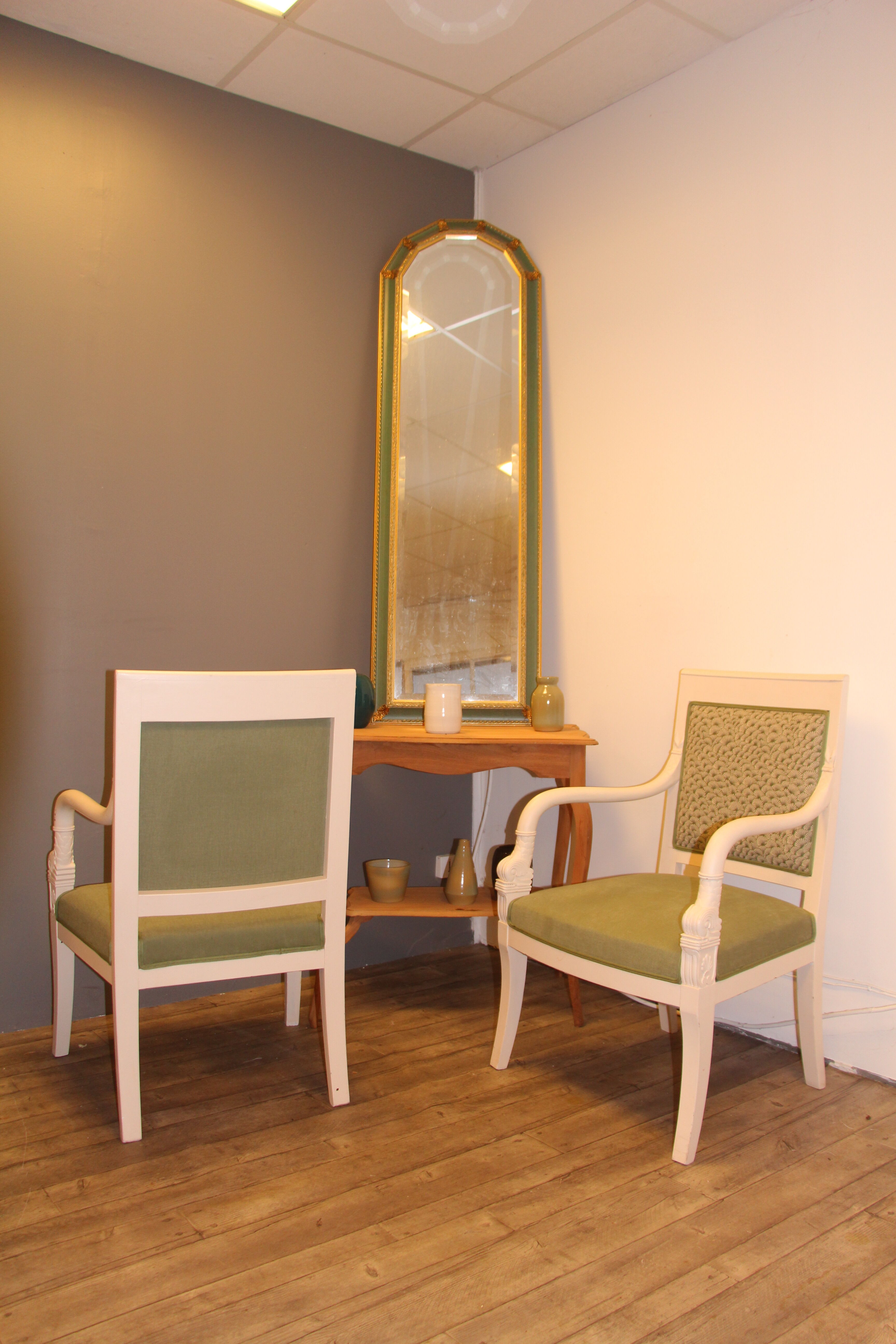 Empire style armchairs