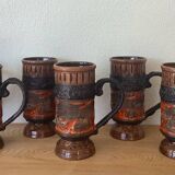 6 tasses vintage Ausella -Sicilie