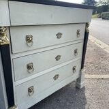 Antique Egyptian/Empire style chest of drawers with caryatids