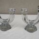 Paire de bougeoirs cristal