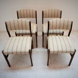 4 Scandinavian chairs in solid rosewood