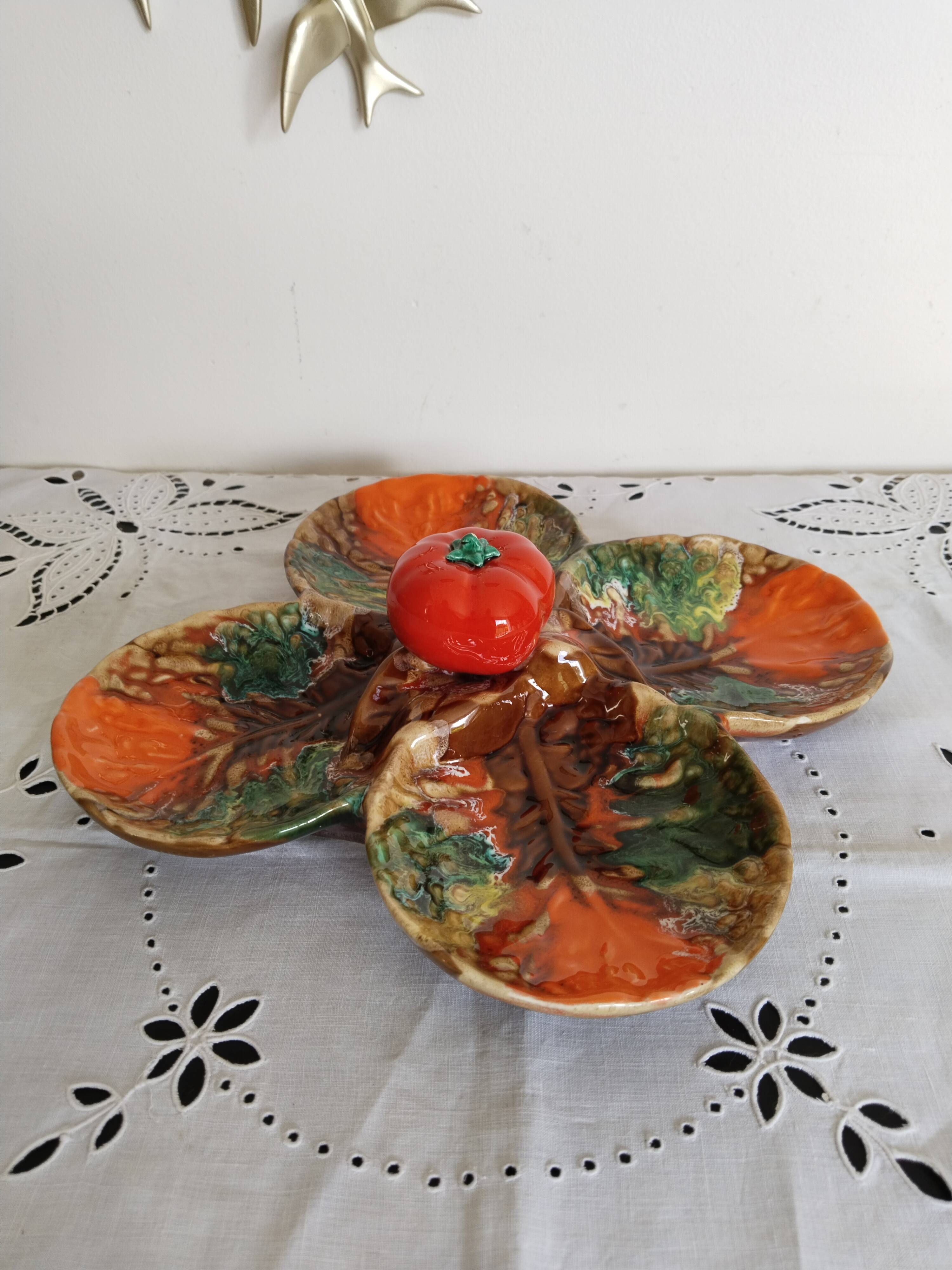 Aperitif and fruit serving dish, Vallauris