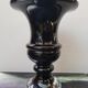 Old Medici Shape Vase Black & Transparent Multilayer Glass Vintage