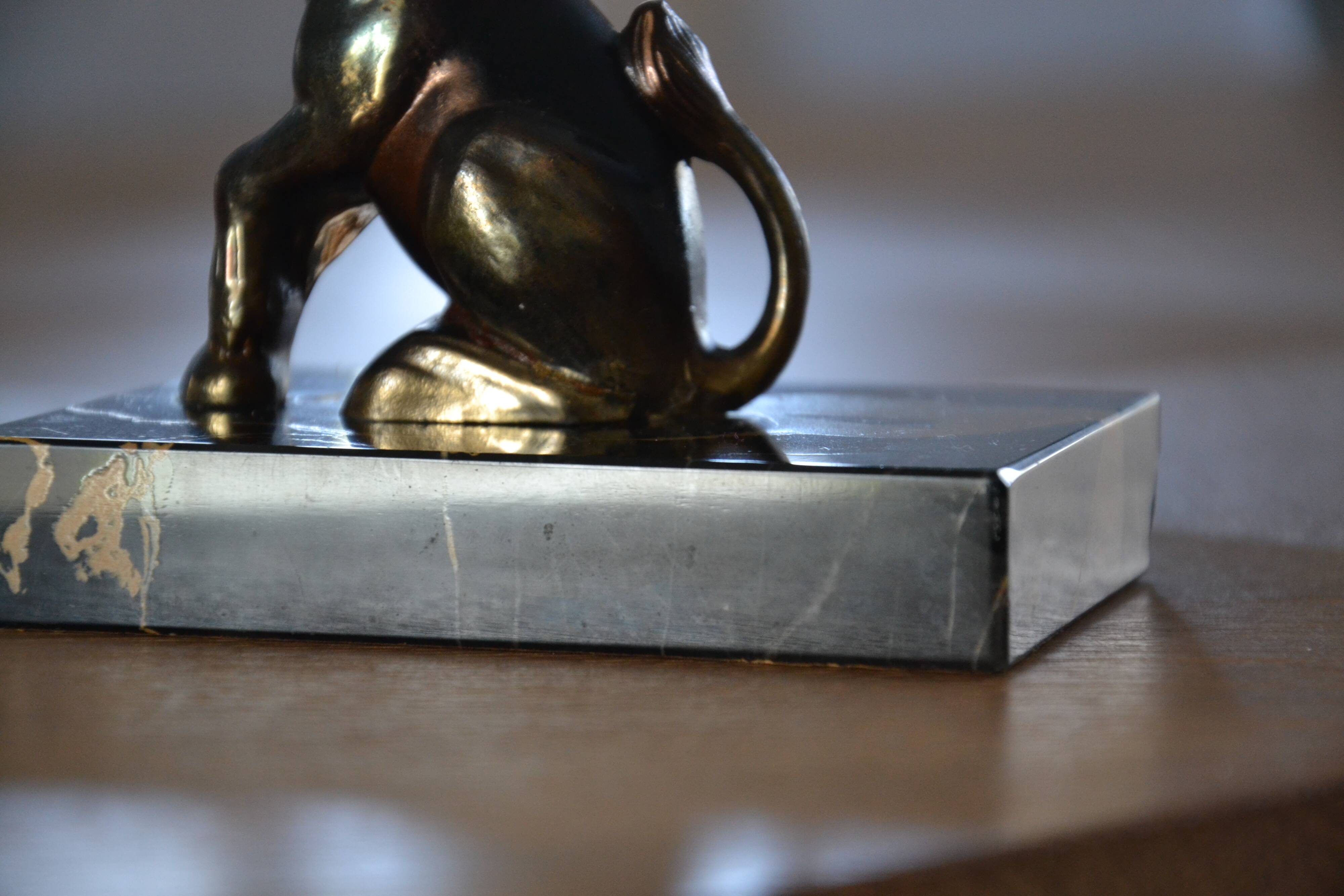Free-standing donkey in resin