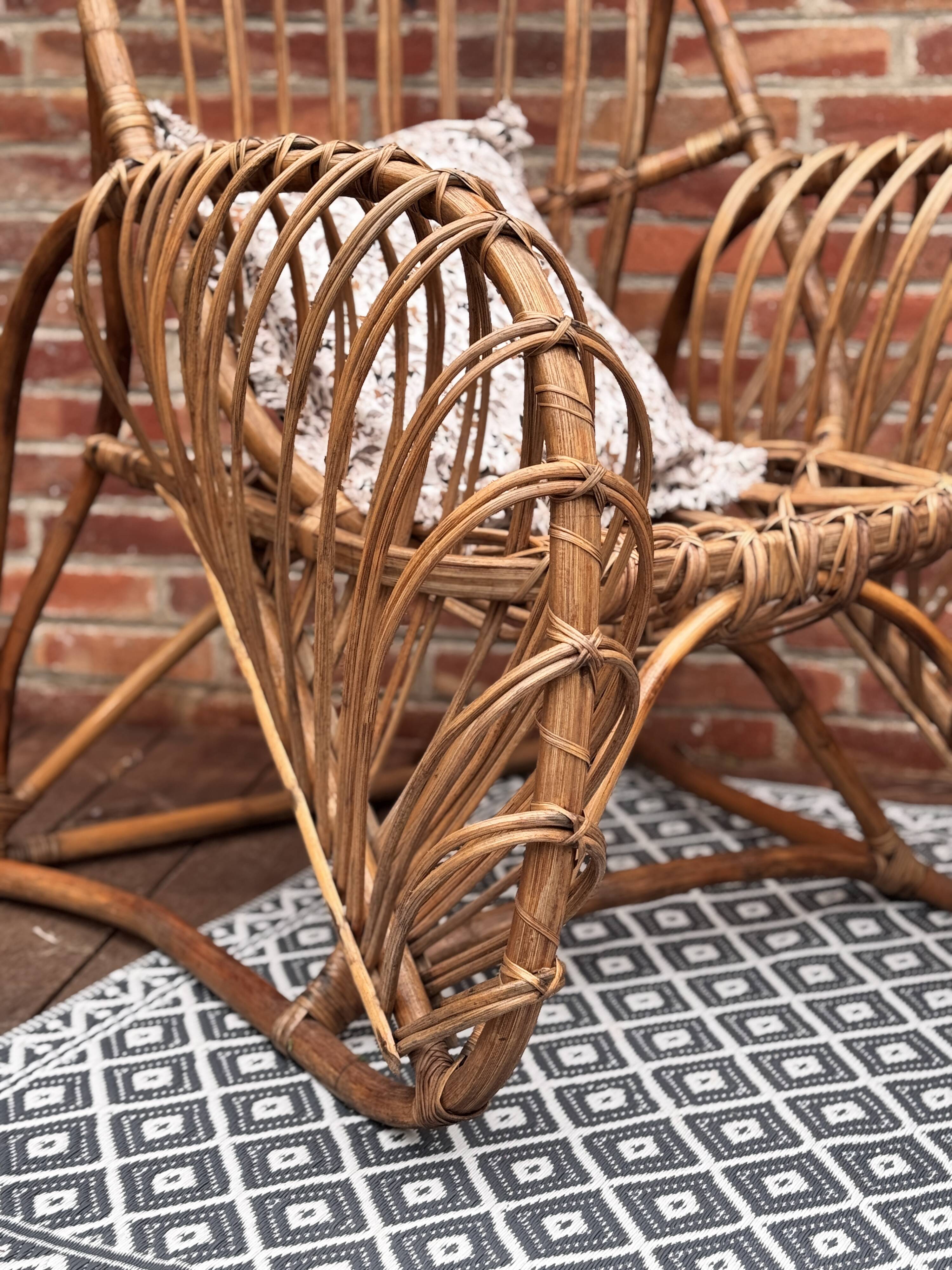 Vintage rattan armchair