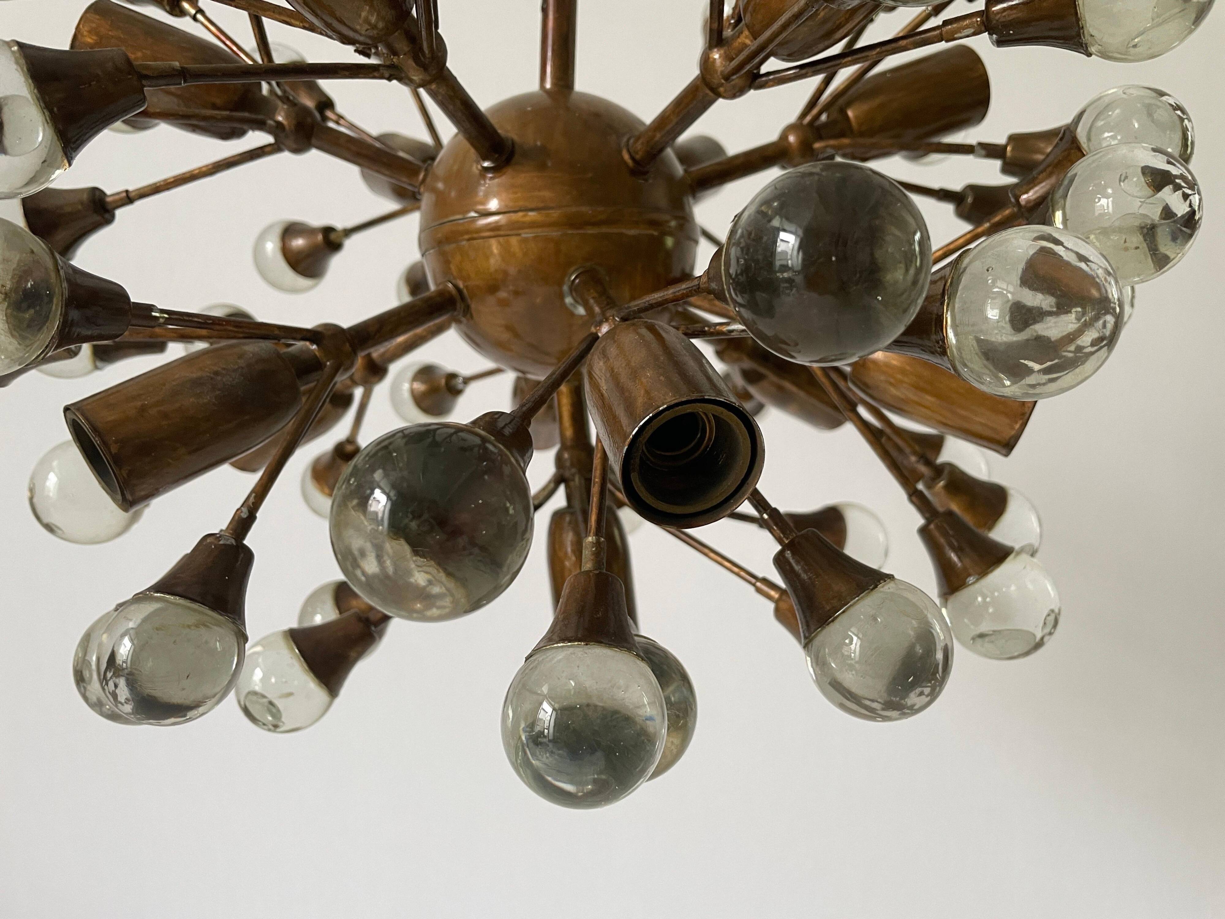 Atomic chandelier by Vereinigte Werkstätten München, 1950s, Germany