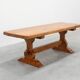 Rustic 20th century solid oak dinner table, France
