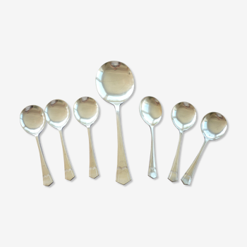 English silver metal ice cream service