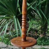 Beech floor lamp in turned wood