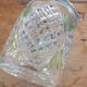 Antique Crystal Moulded Biscuit Bucket Painted Diamond Tips