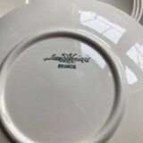 4 Sarreguemines earthenware saucers Ivory