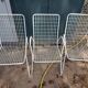 Set of 3 vintage metal armchairs italian design emu model rio