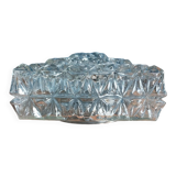 Ceiling lamp pyramidal glass molded metal base