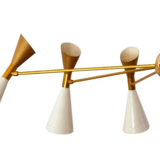 Asymmetrical chandelier butterfly white and gold