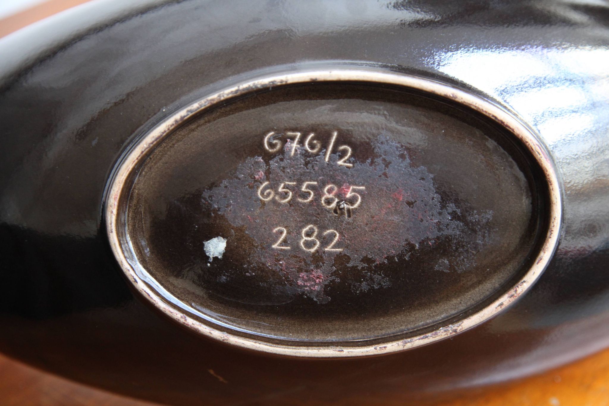 Grande coupe centre de table West Germany céramique 1960 Mid Century 43cm