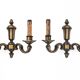 Set of brass wall lamps, Poland, 1950s