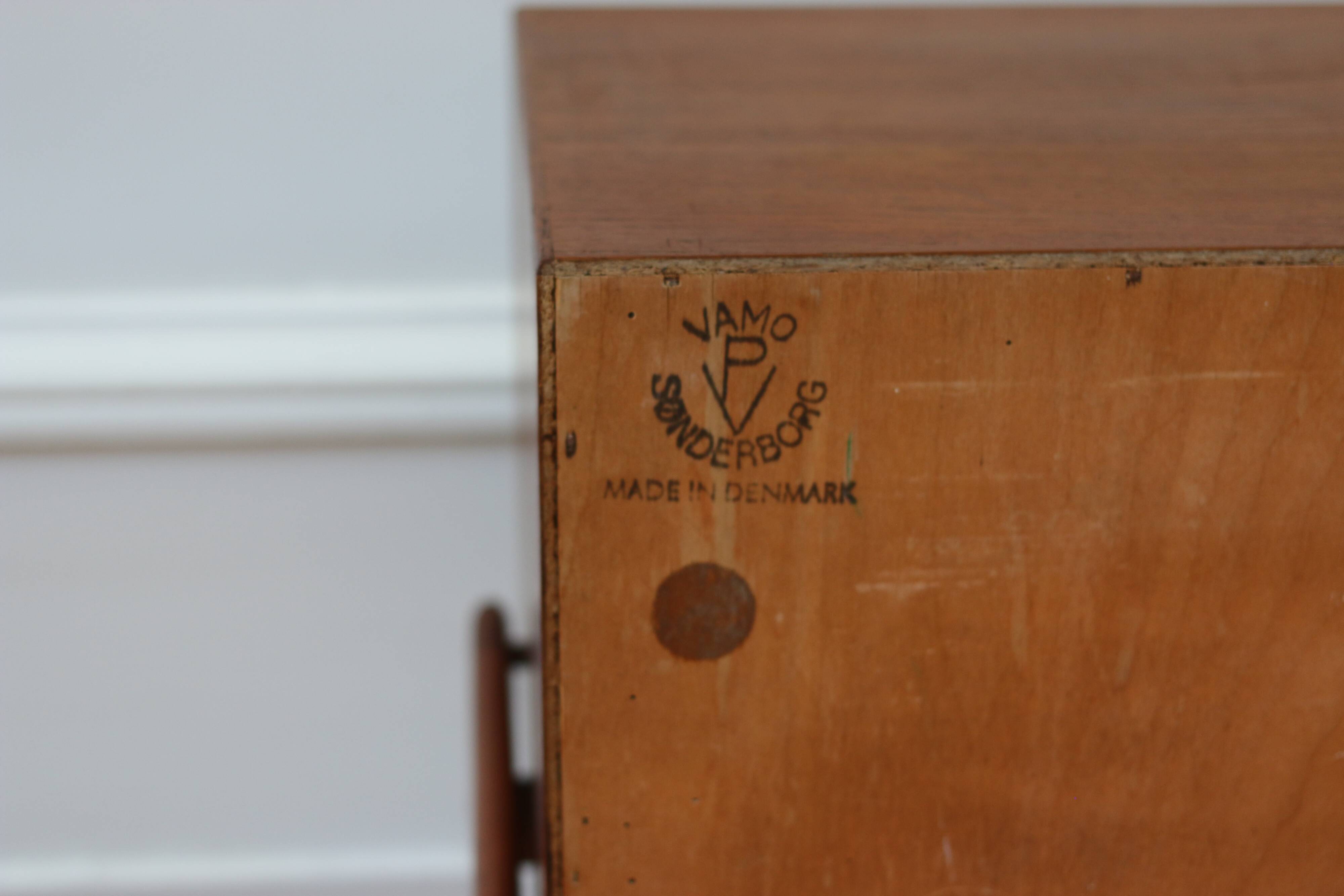 Arne Vodder Vintage Scandinavian Teak Bedside Table