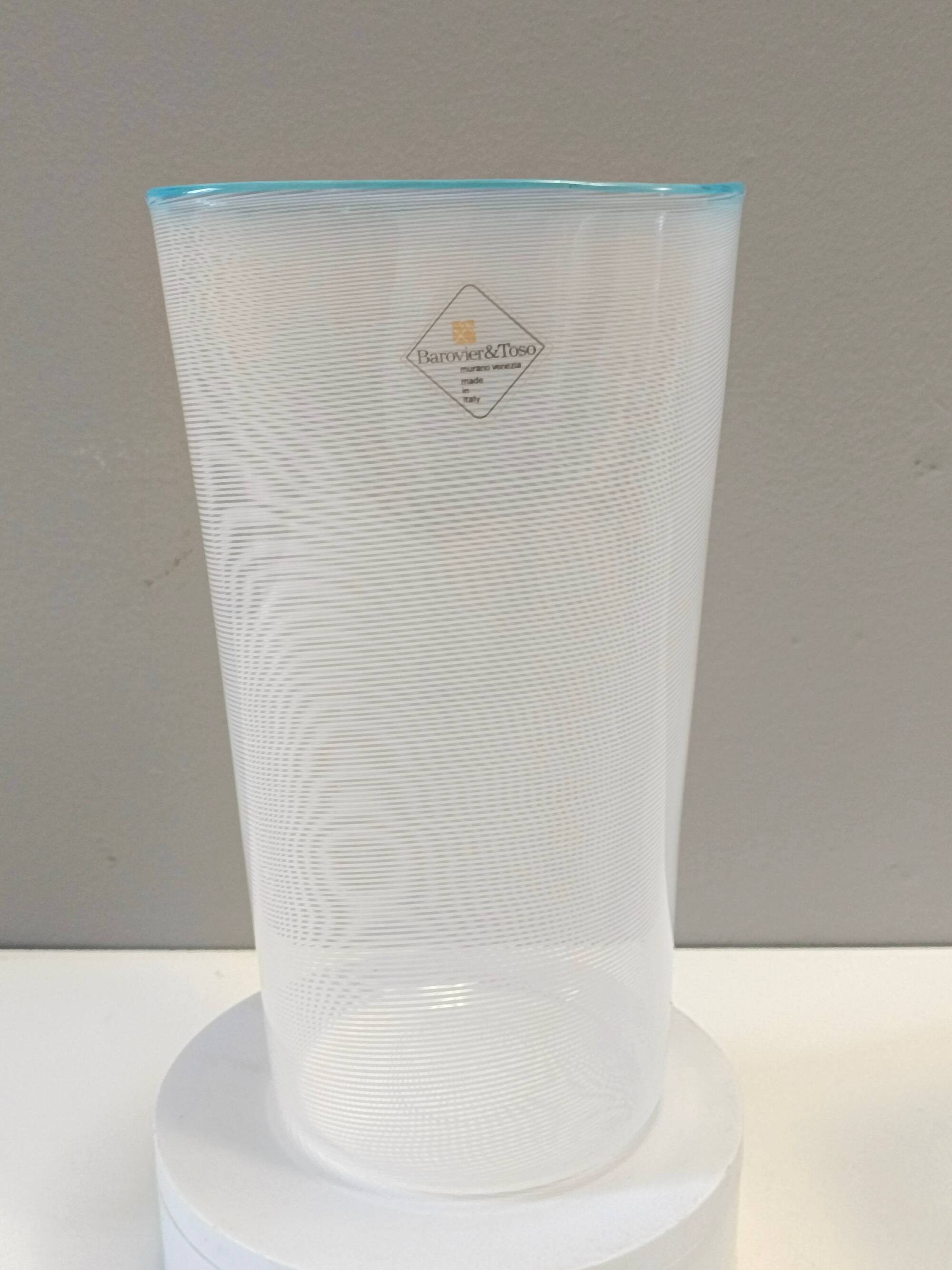 Murano Glass Vase by Ercole Barovier for Barovier & Toso, Labeled, Italy